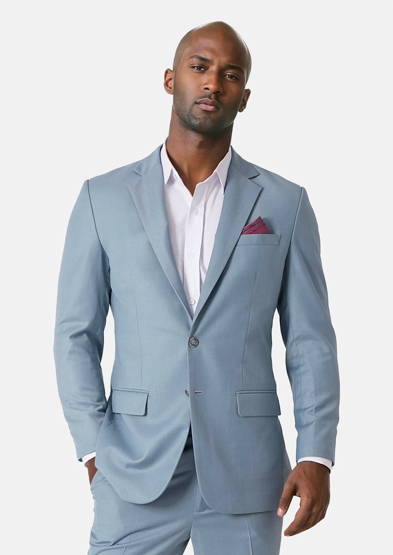 Astor Ice Blue Twill Suit - SARTORO