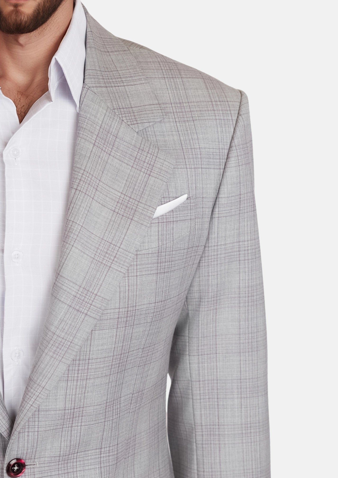 French Gray Checked Suit62