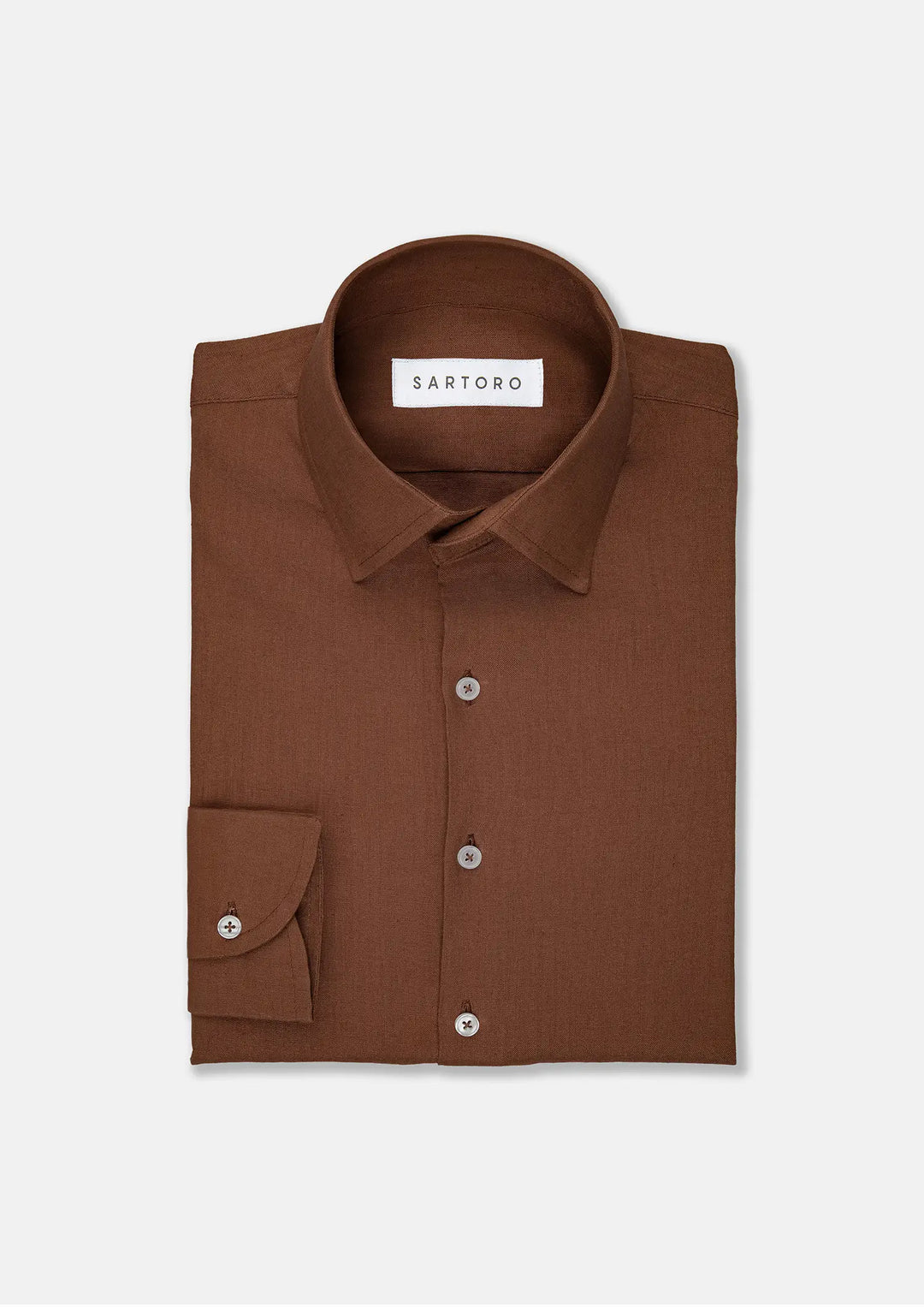 Amber Brown Linen Shirt