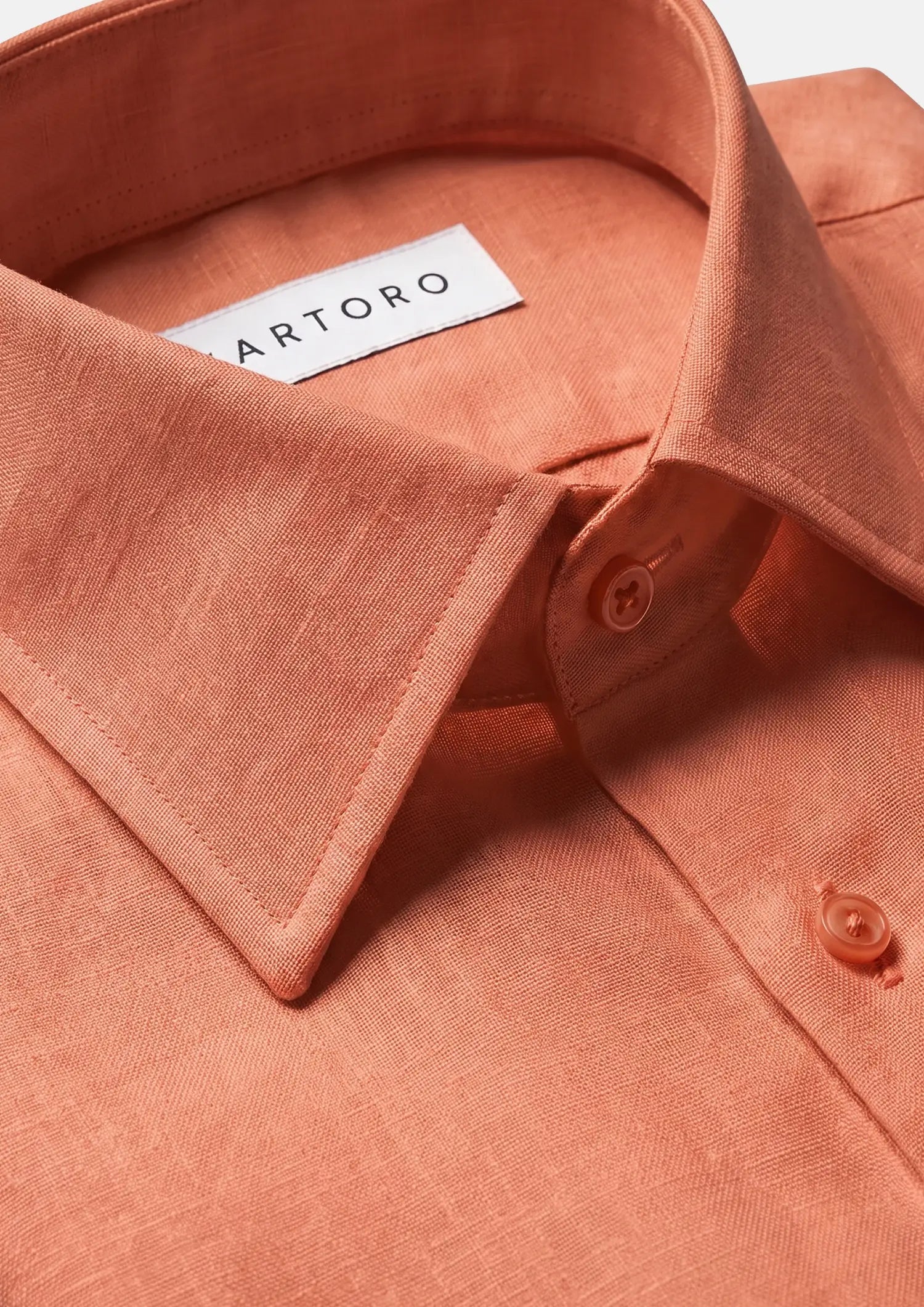Terracotta Orange Linen Shirt459