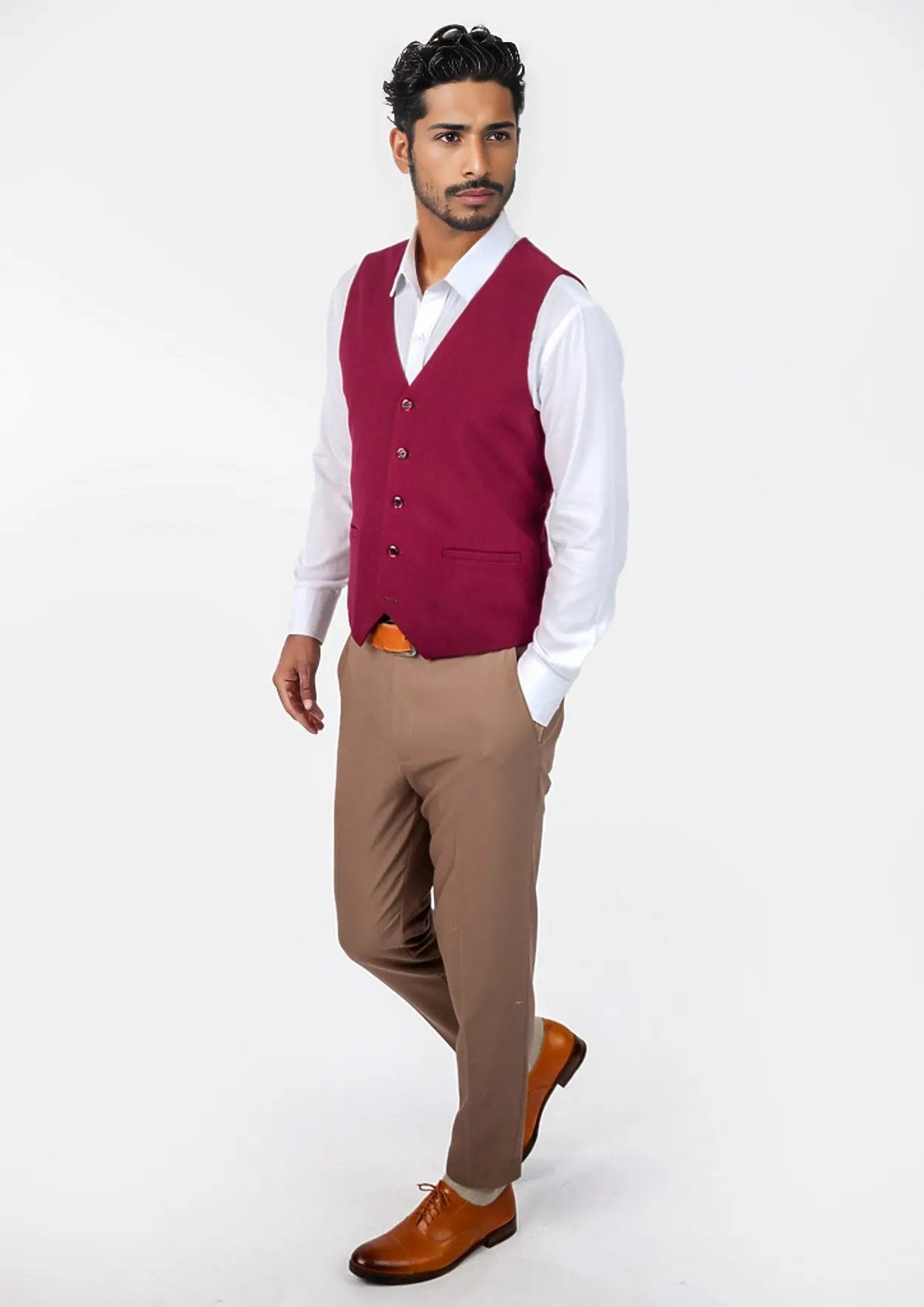 Claret Red Vest