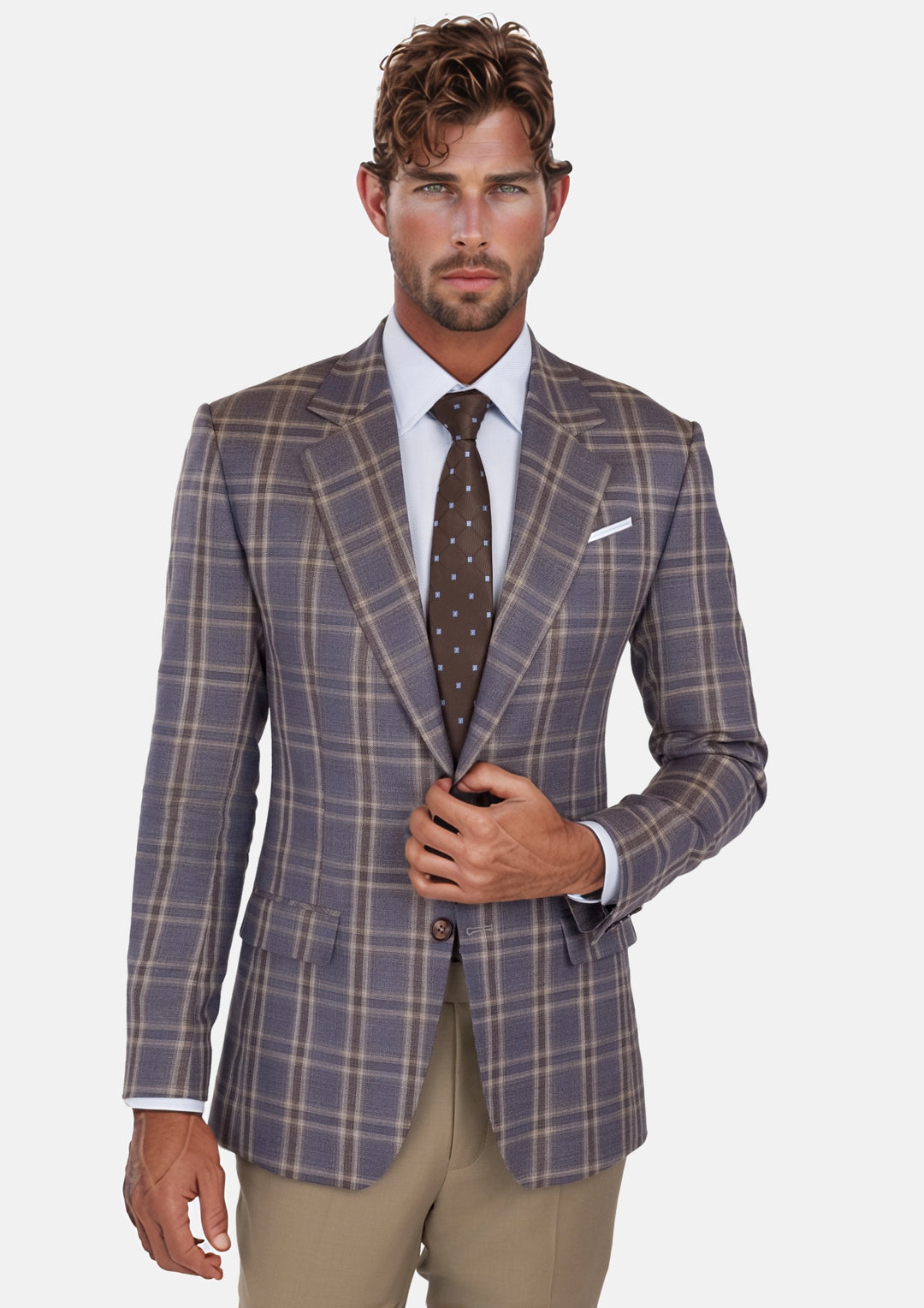 Cincinnati Lilac Checked Bamboo Jacket