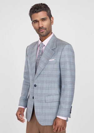 Polo Blue Windowpane Bamboo Jacket