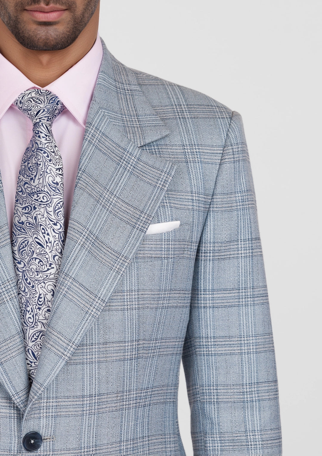 Polo Blue Windowpane Bamboo Jacket