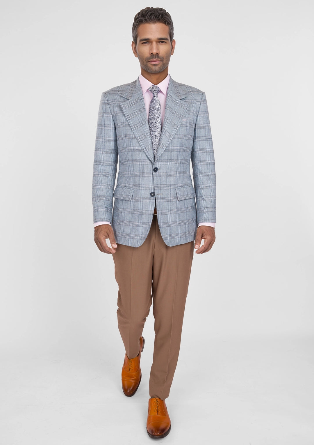Polo Blue Windowpane Bamboo Jacket