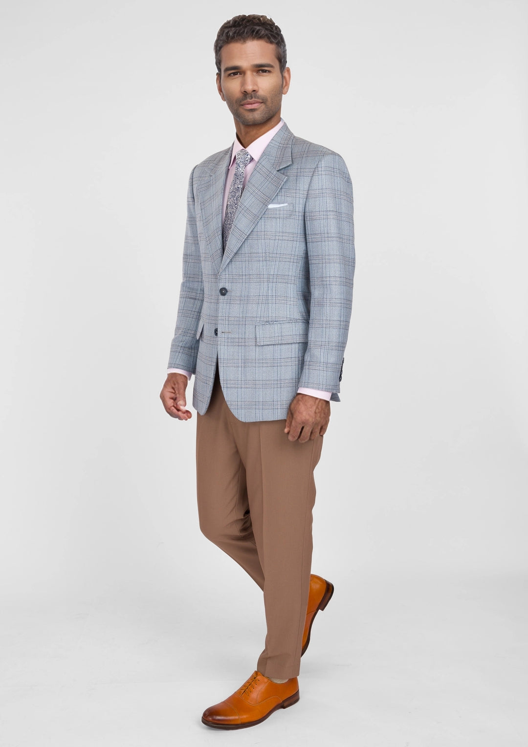 Polo Blue Windowpane Bamboo Jacket