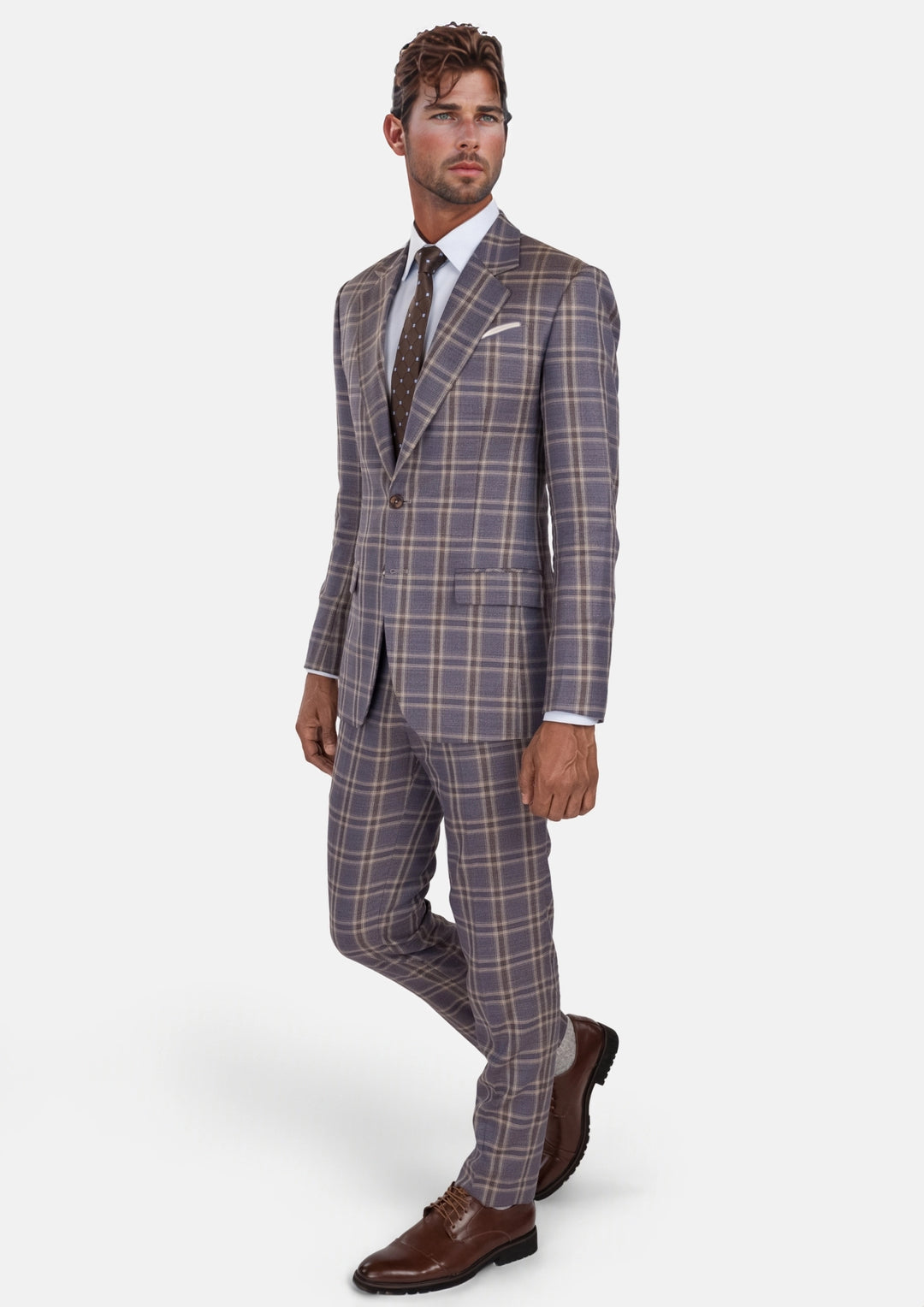 Cincinnati Lilac Checked Bamboo Suit