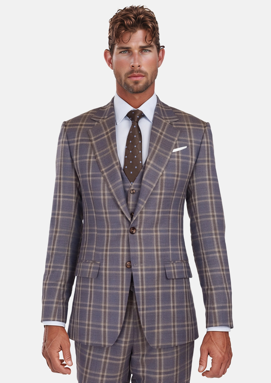 Cincinnati Lilac Checked Bamboo Suit