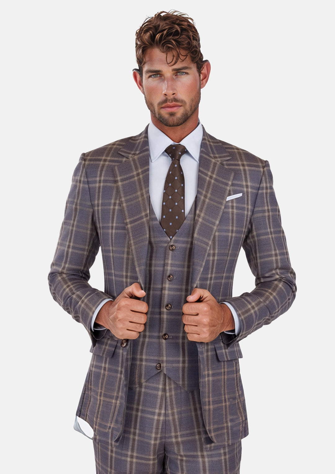 Cincinnati Lilac Checked Bamboo Suit