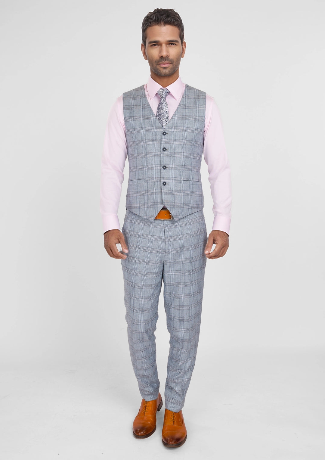 Polo Blue Windowpane Vest