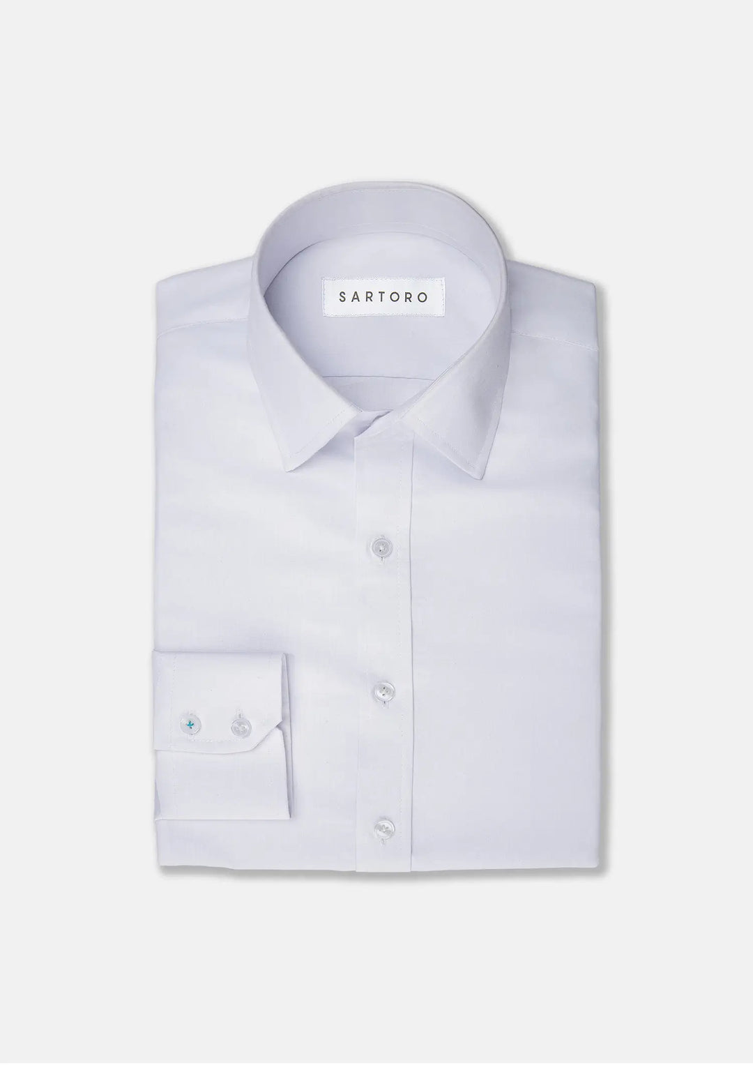 White Egyptian Cotton Broadcloth Shirt