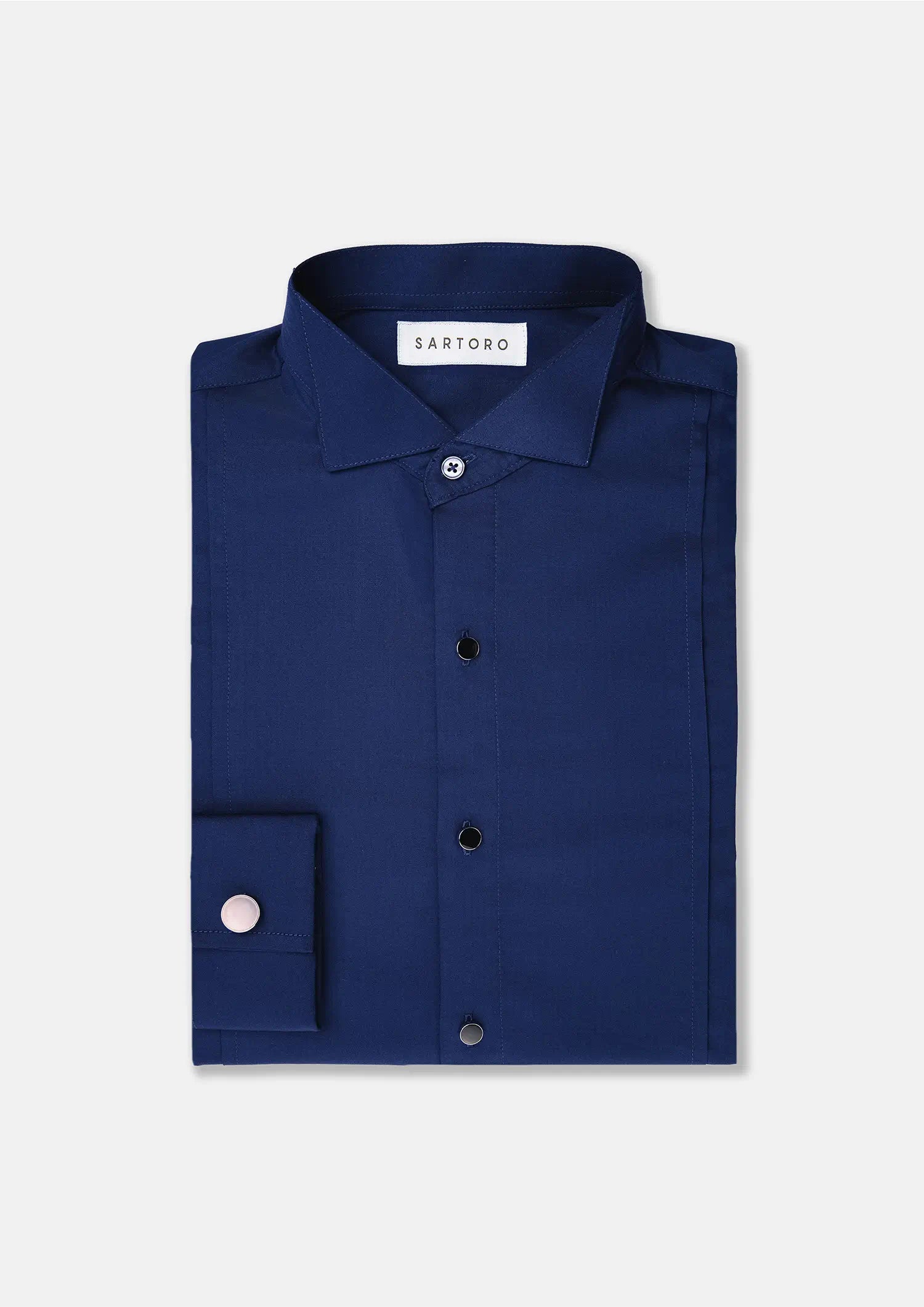 Blue Bamboo Tuxedo Shirt
