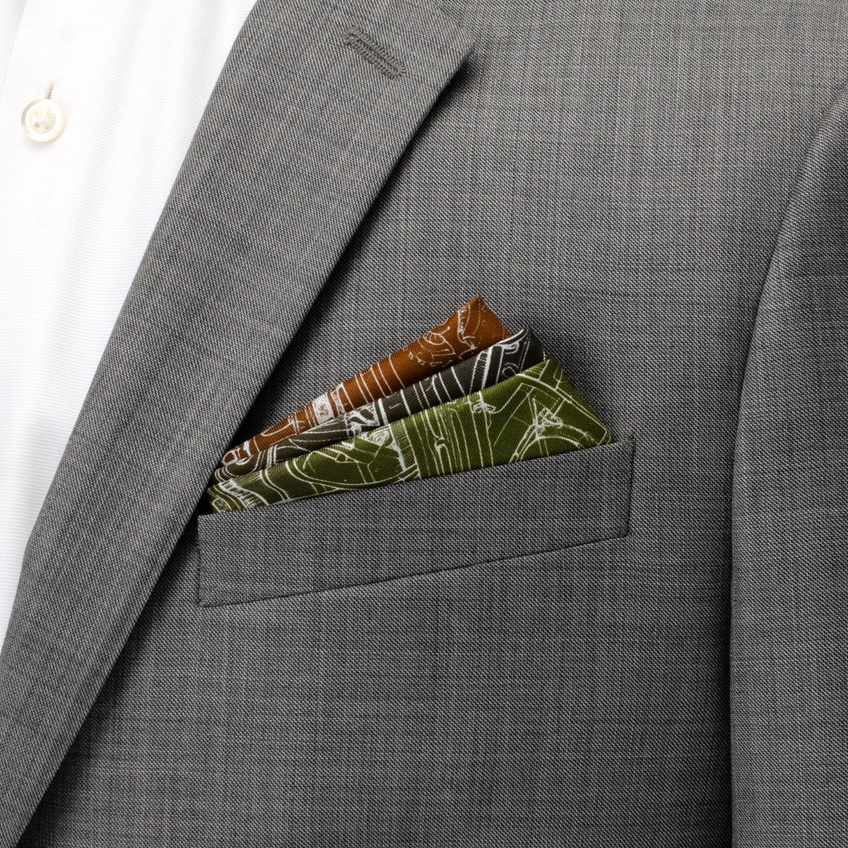 Antique Clock Gradient Pocket Square806