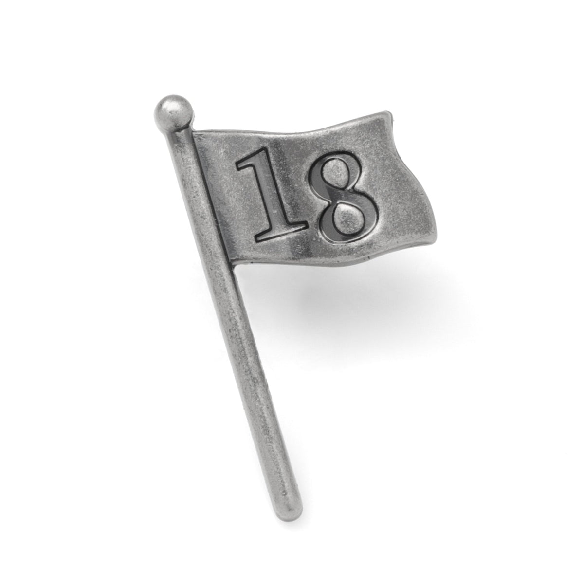 Golf 18th Hole Antique Silver Lapel Pin69