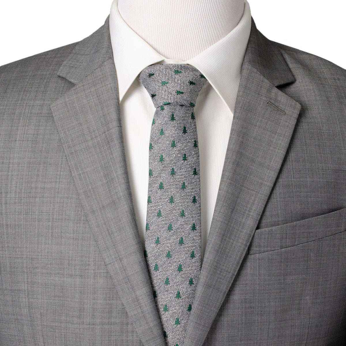Holiday Tree Herringbone Tie661