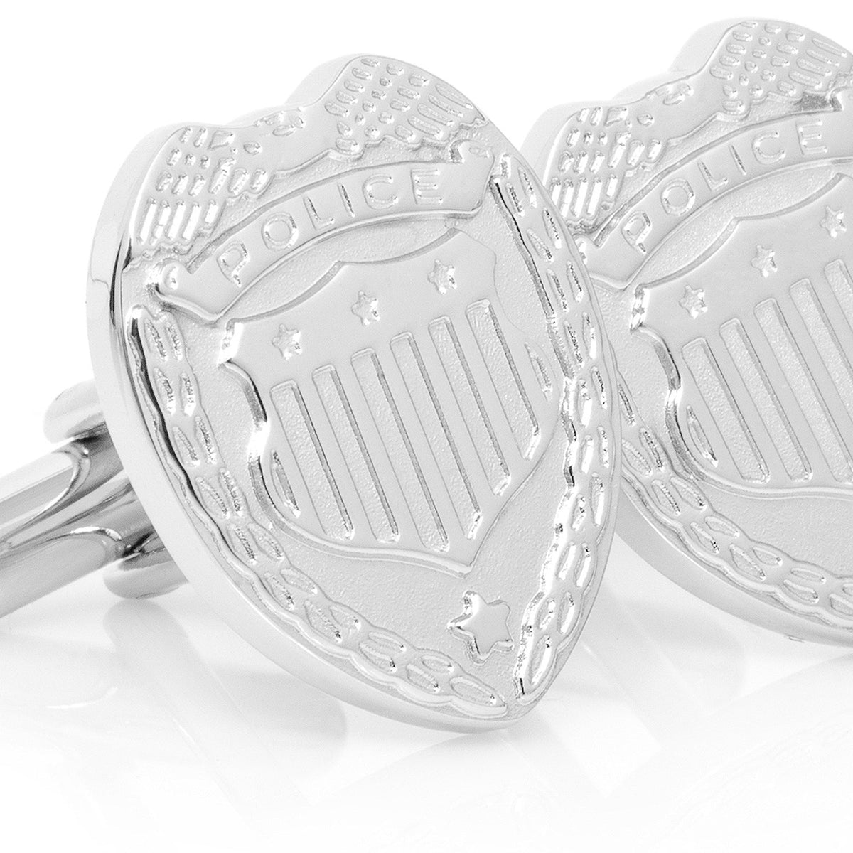 Silver Police Badge Cufflinks504