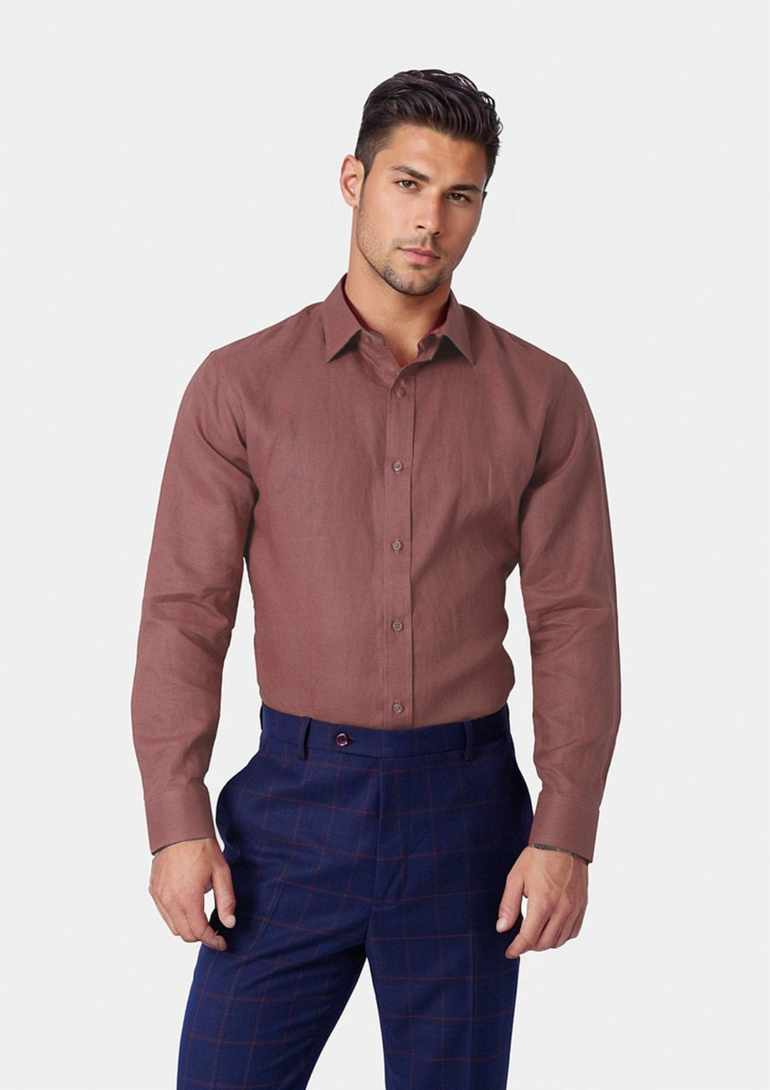 Tuscan Red Linen Shirt