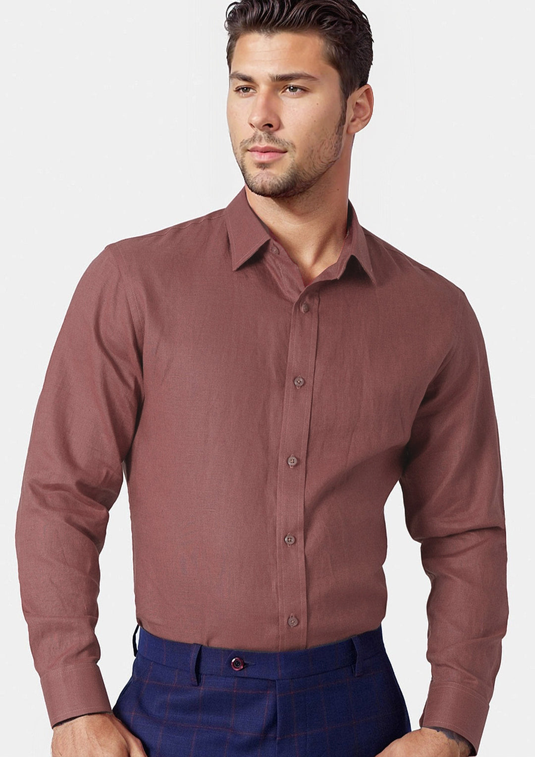 Tuscan Red Linen Shirt