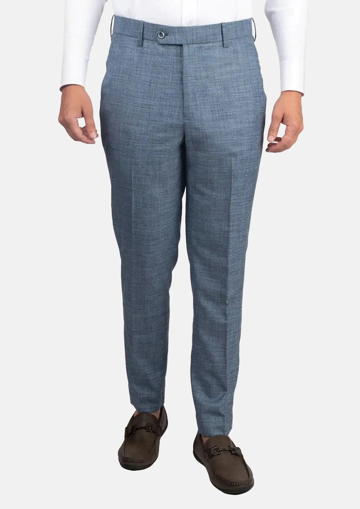 Mid Blue Hopsack Pants75