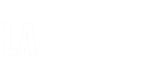 White 'LA Weekly' logo on a black background