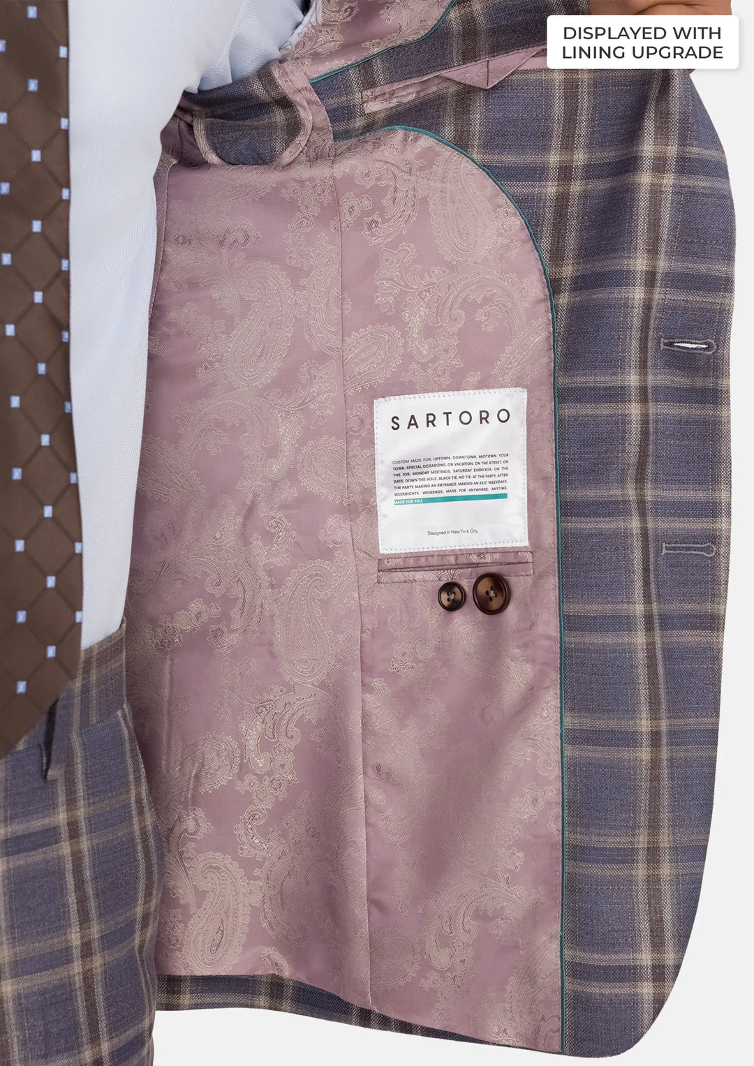 Cincinnati Lilac Checked Bamboo Suit
