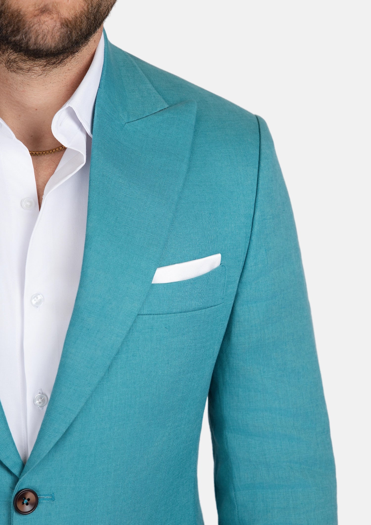 Hudson Turkish Blue Linen Suit