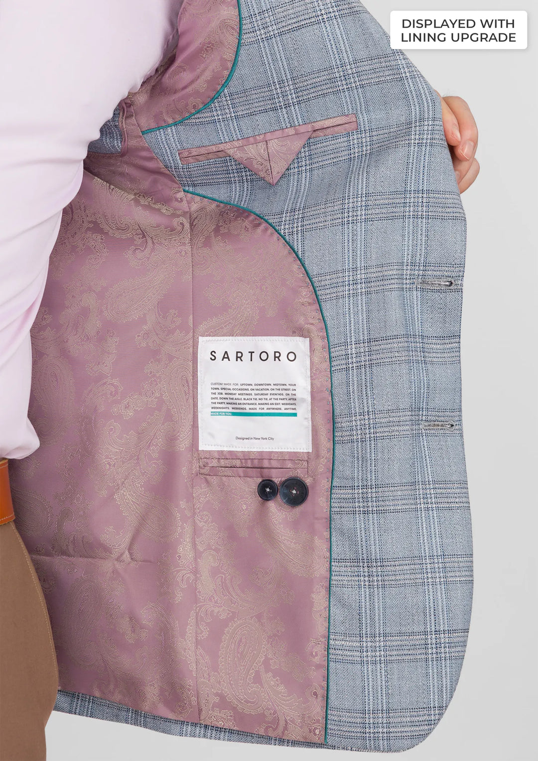 Polo Blue Windowpane Bamboo Jacket