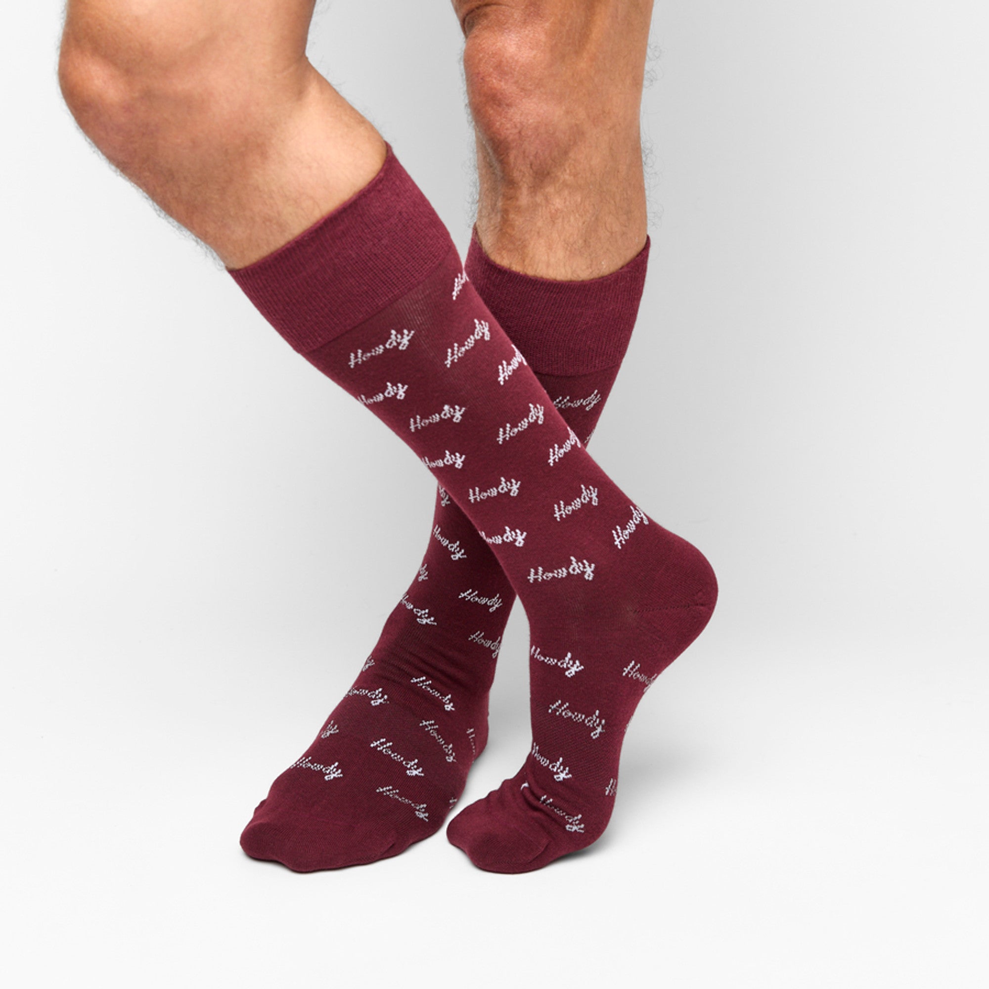 Maroon Howdy Dress Socks618