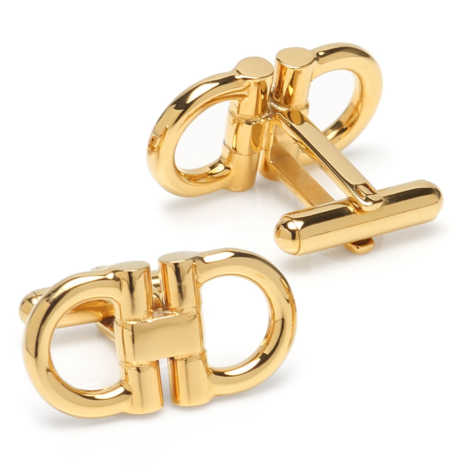 Horse Bit Gold Stainless Steel Cufflinks532