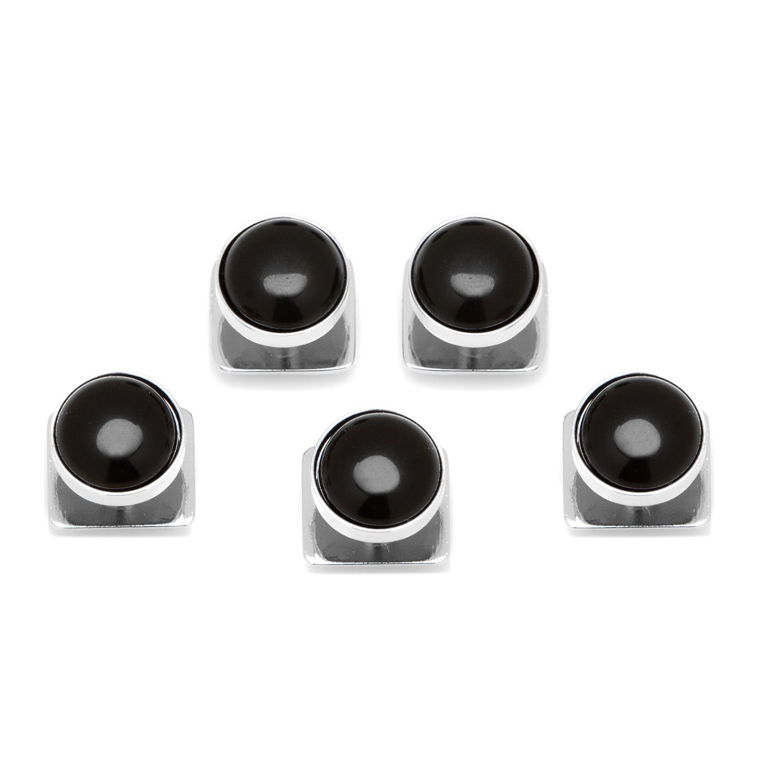 Silver and Onyx 5-Studs857