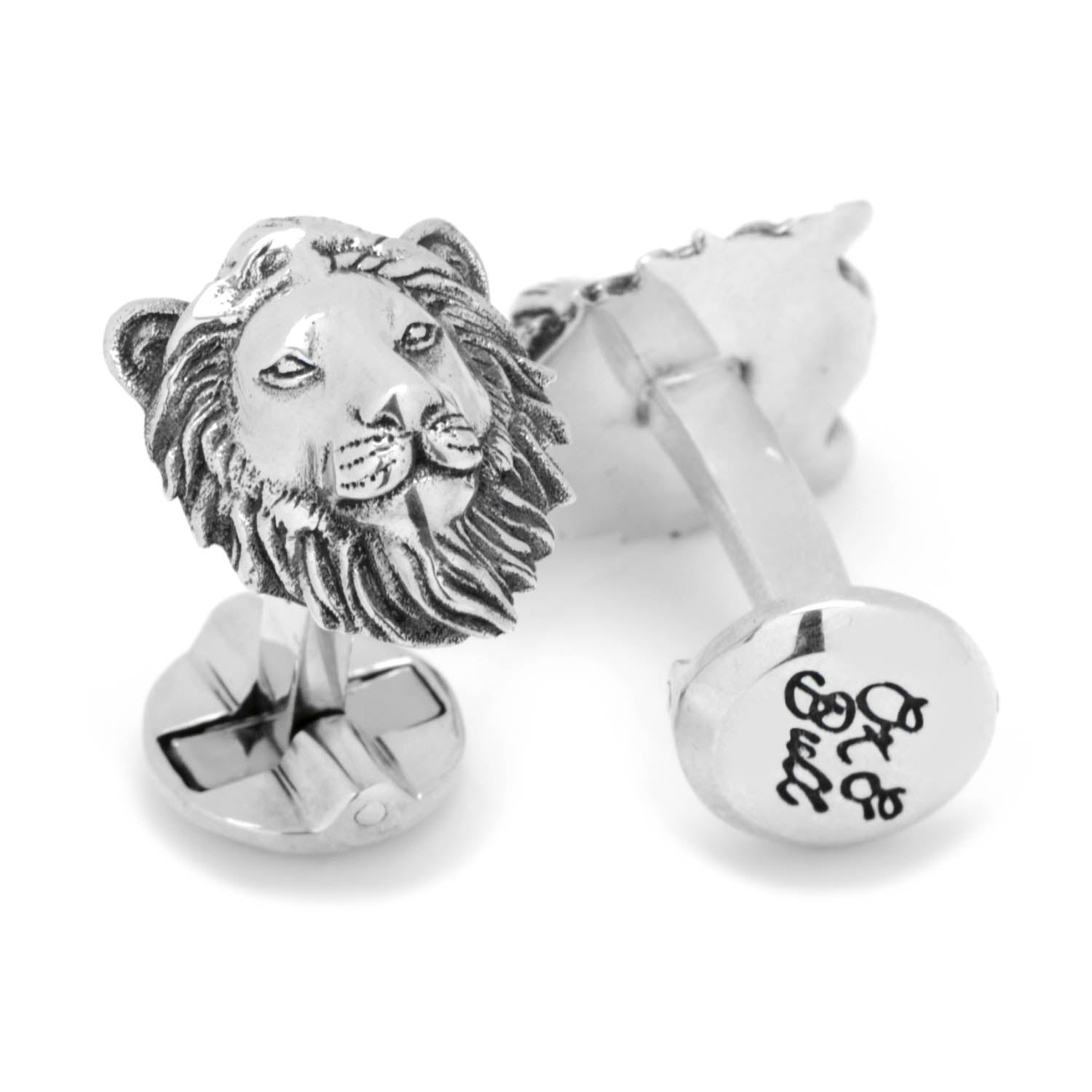 Sterling Silver Lion Head Cufflinks991