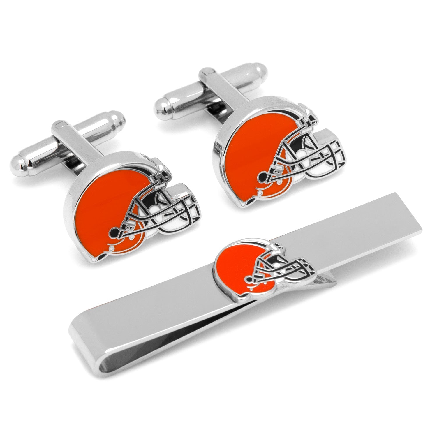 NFL Cleveland Browns Cufflinks and Tie Bar Gift Set — pair650