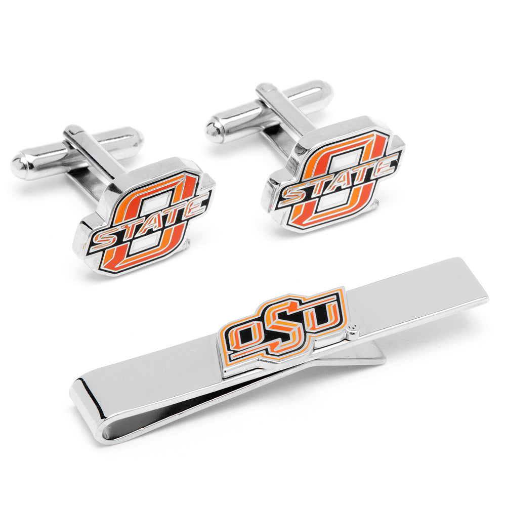 NCAA Oklahoma State Cowboys Cufflinks and Tie Bar Gift Set324