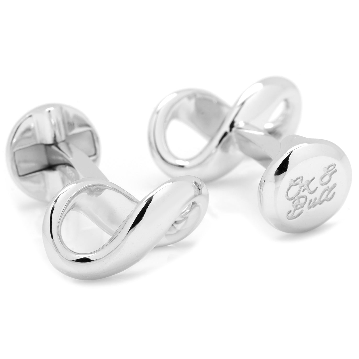 Sterling Silver Infinity Symbol Cufflinks756