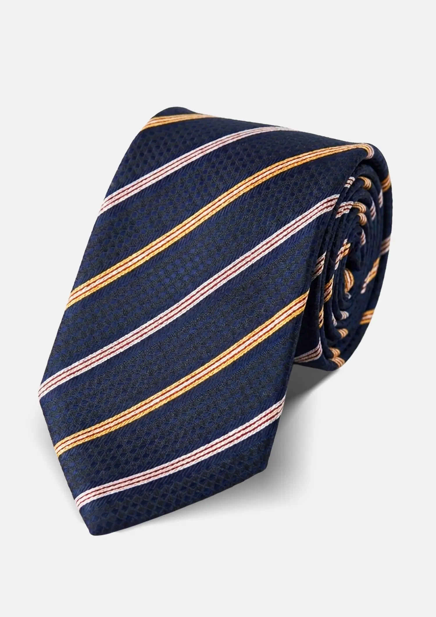Midnight Navy Alternating Stripe Tie887