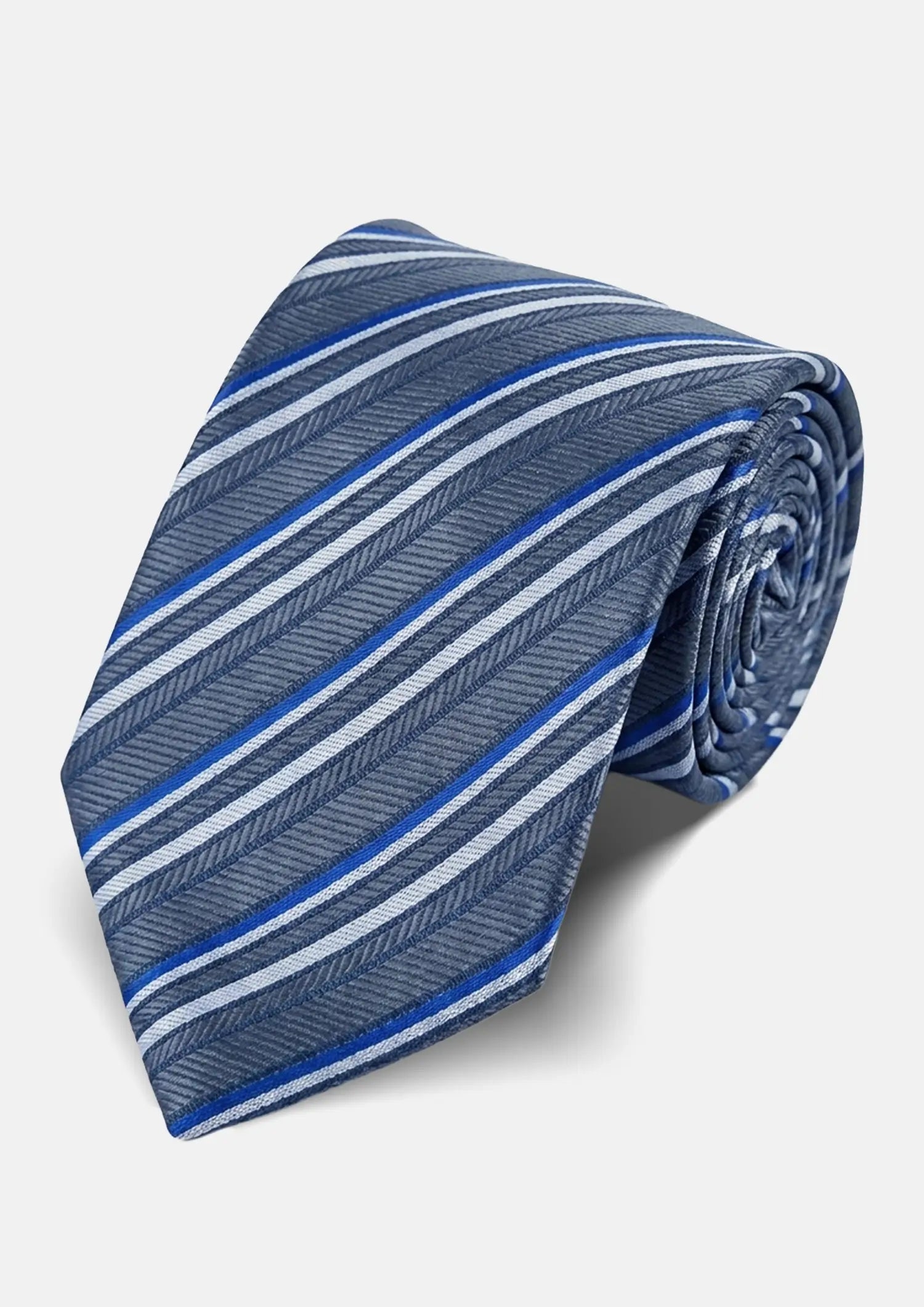 Charcoal Grey Cobalt Stripe Tie800