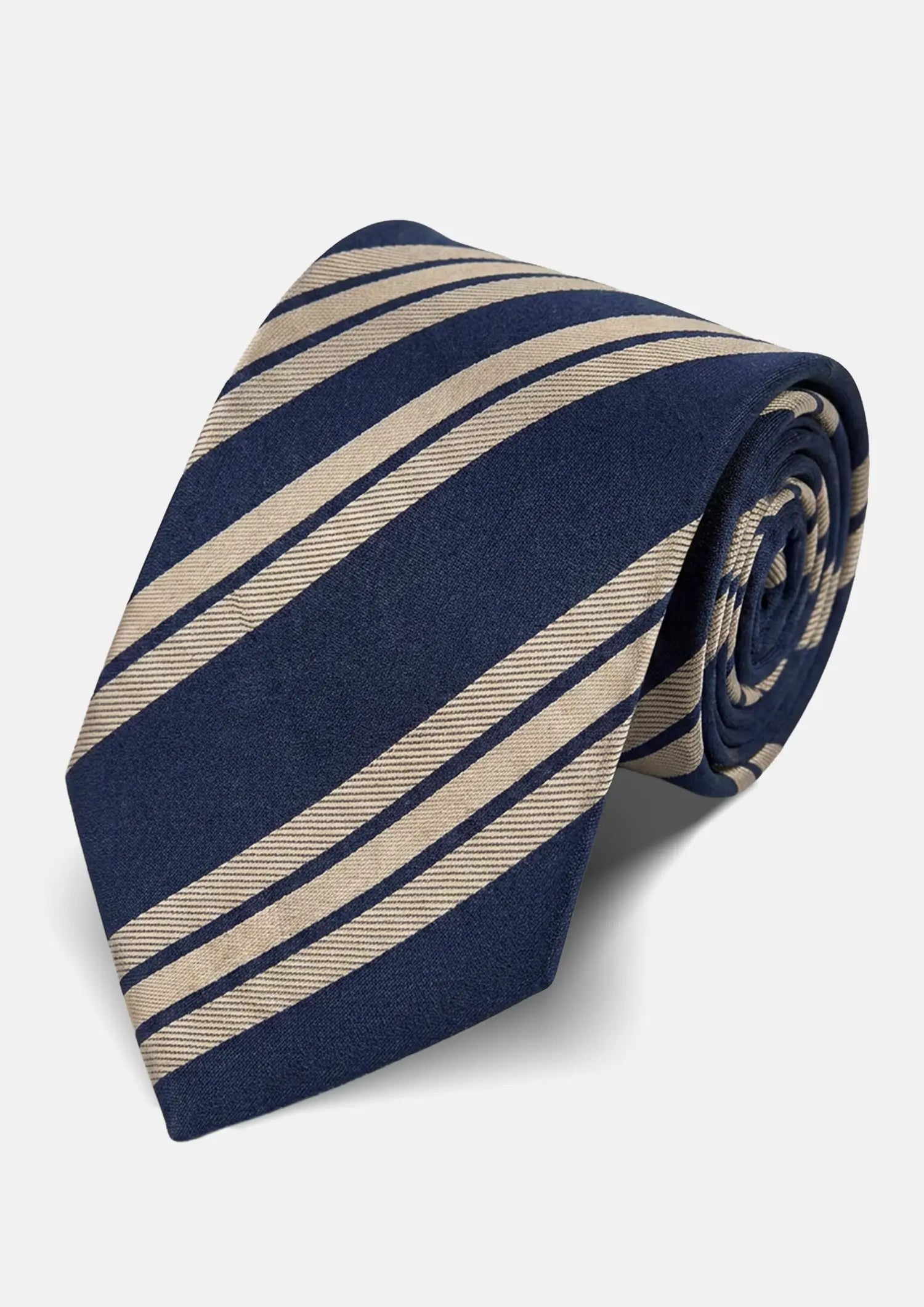 Navy Blue Alternating Stripe Tie326