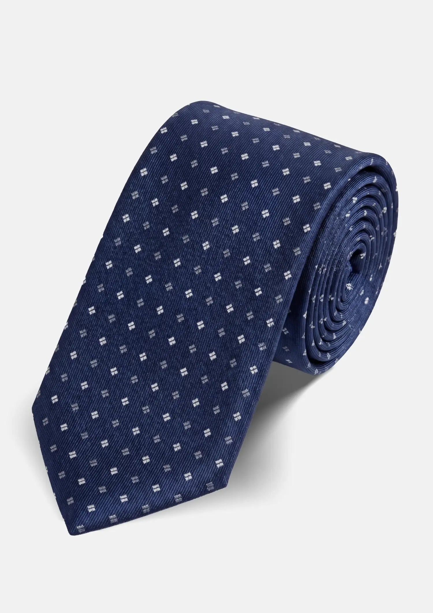 Sterling Diamond Navy Tie822