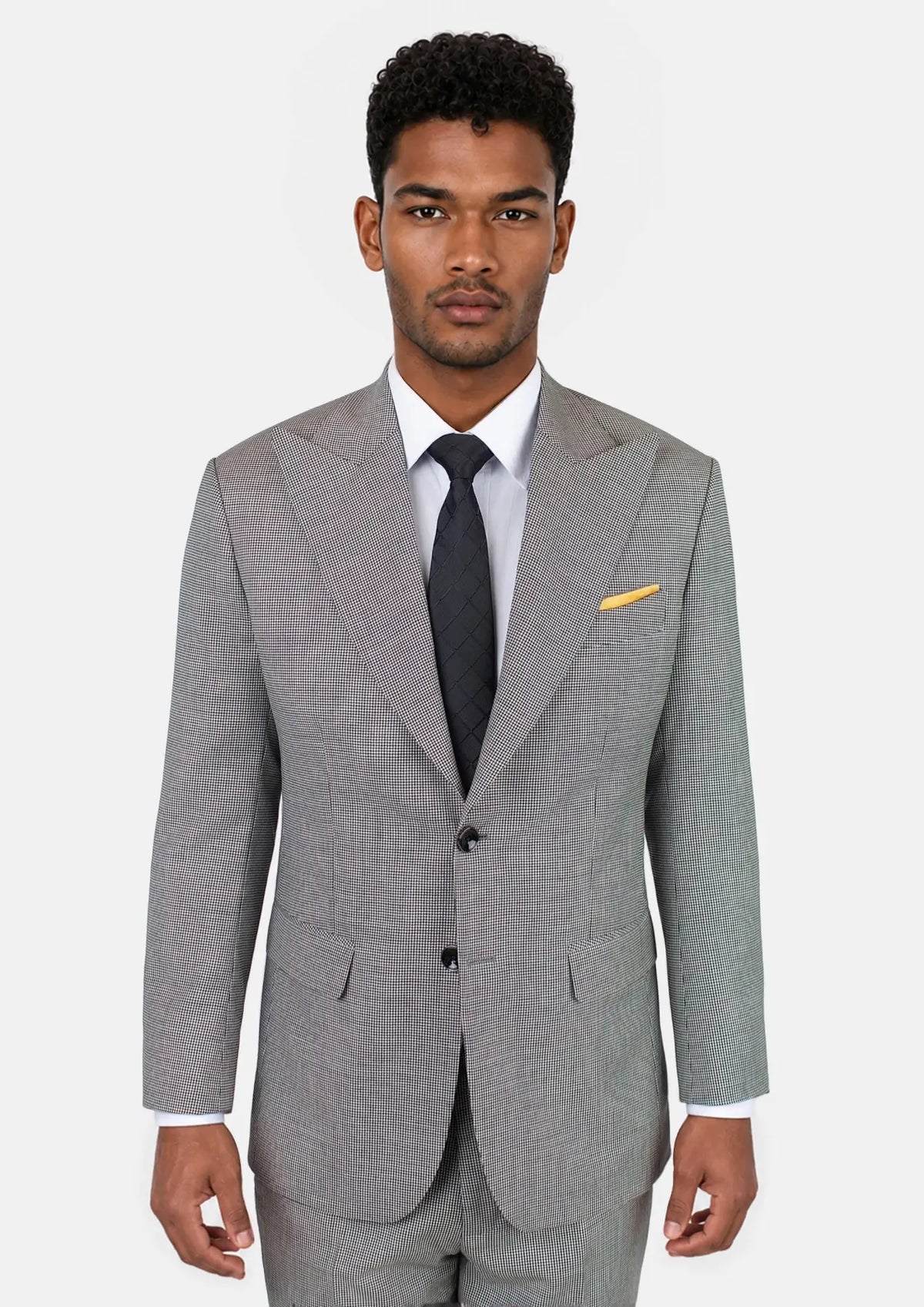 Hudson Grey Houndstooth Suit360