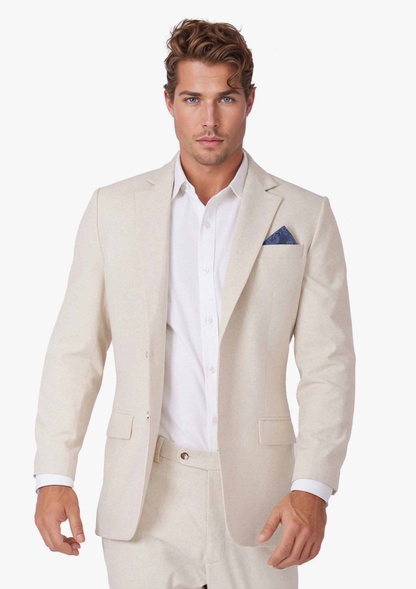 Astor Sand Linen Blend Suit514