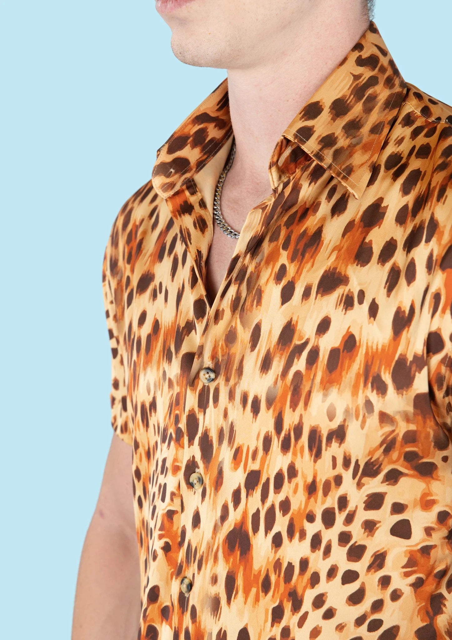 Amber Leopard Silk Shirt - SARTORO843