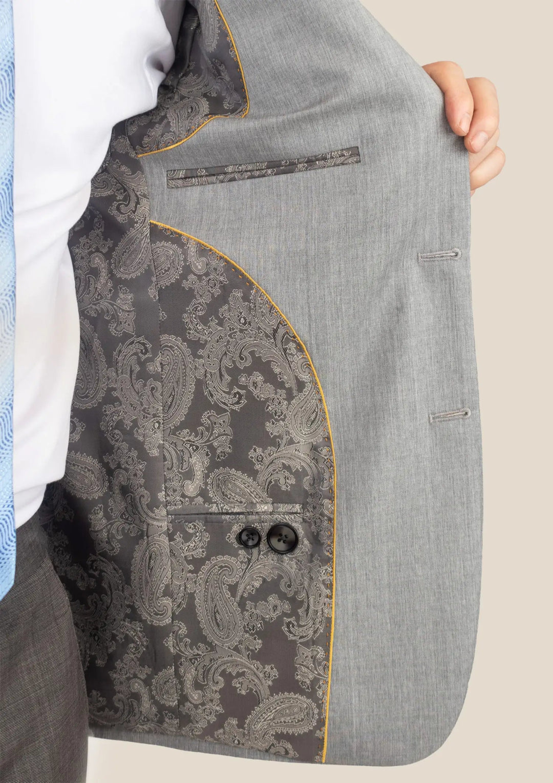Astor Glacier Grey Twill Jacket - SARTORO
