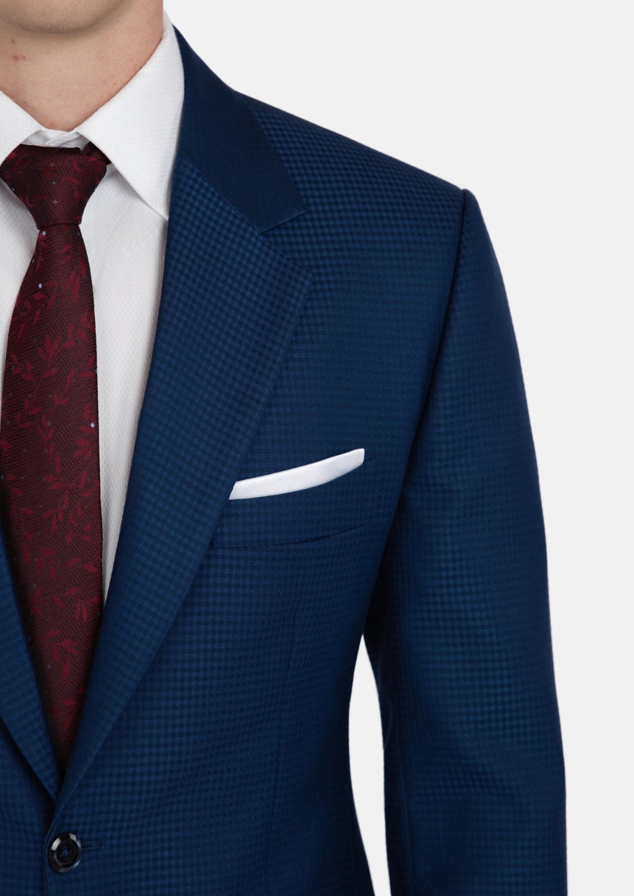 Astor Royal Blue Microcheck Jacket - SARTORO698