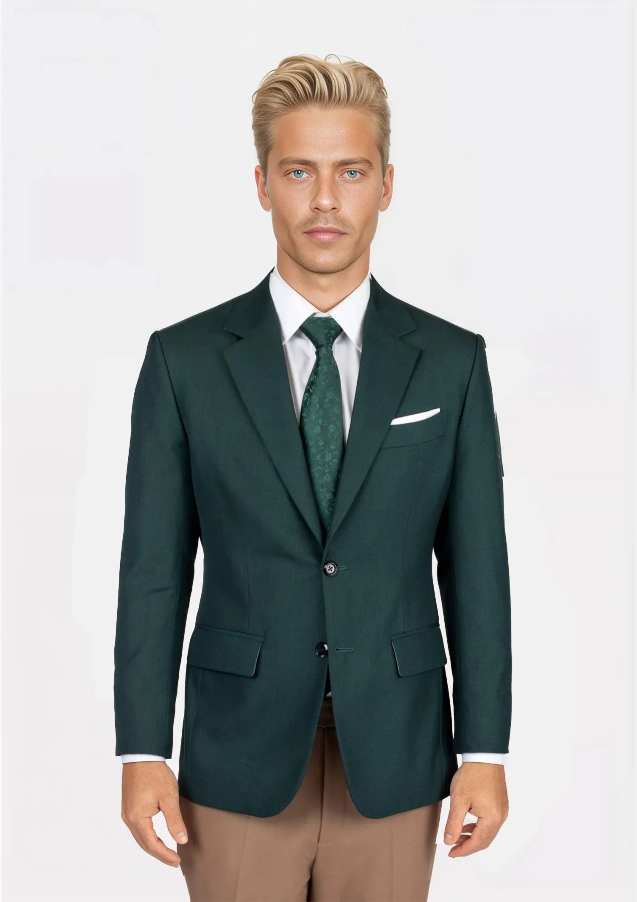 Men's Astor Sacramento Green Sharkskin Jacket | SARTORO Men's Astor Sacramento Green Sharkskin Jacket | SARTORO