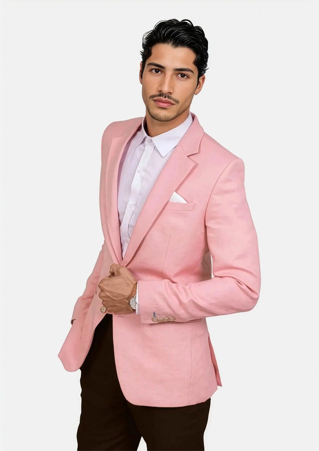 Men's Astor Salmon Linen Jacket