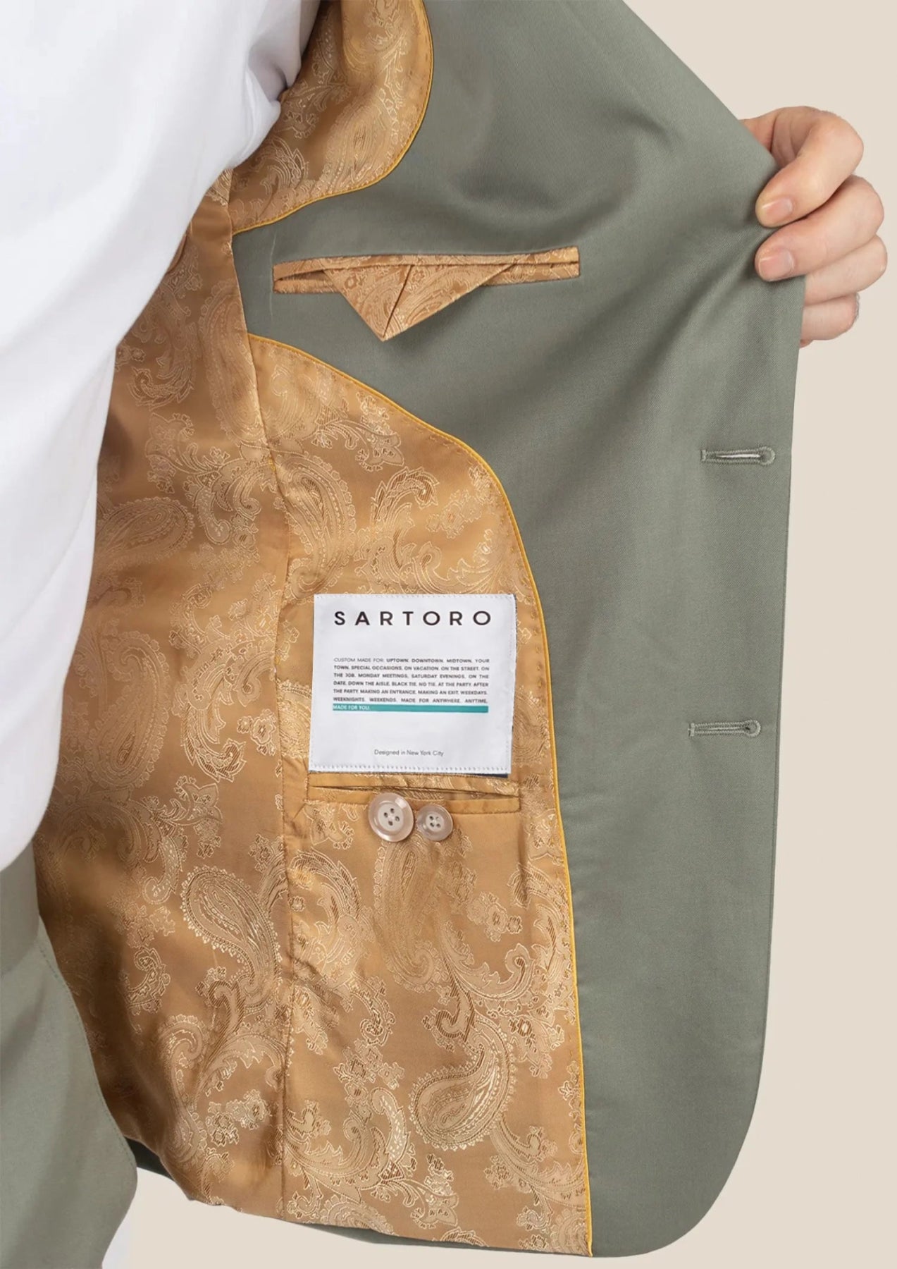 Astor Verona Sage Twill Suit