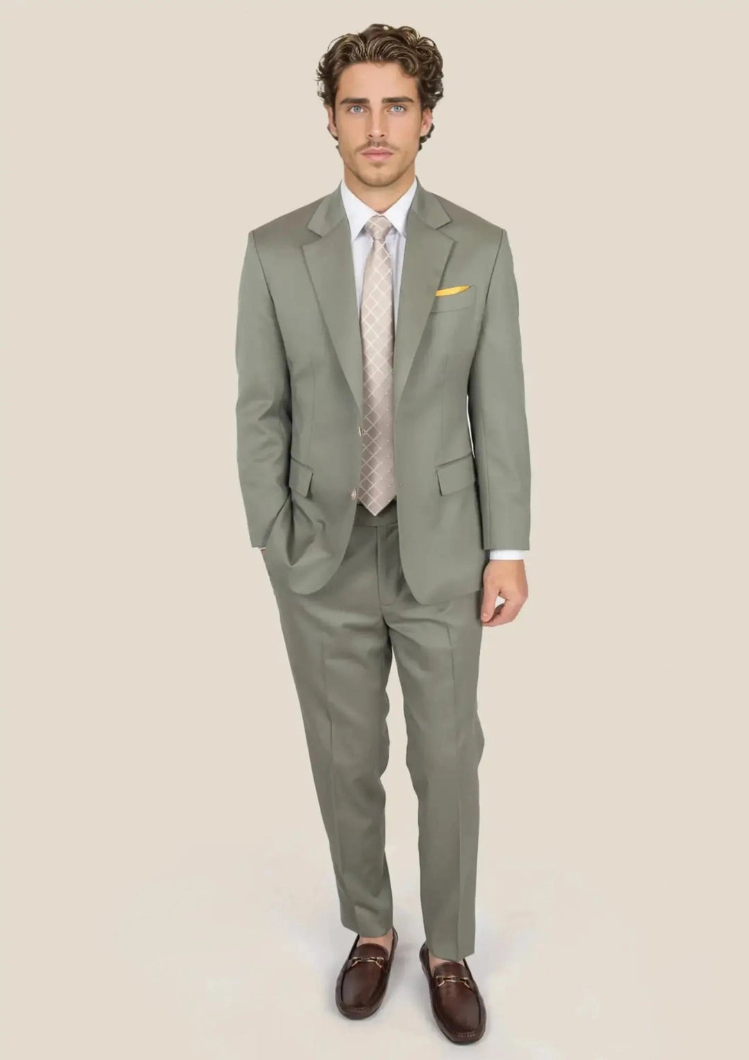 Astor Verona Sage Twill Suit - SARTORO