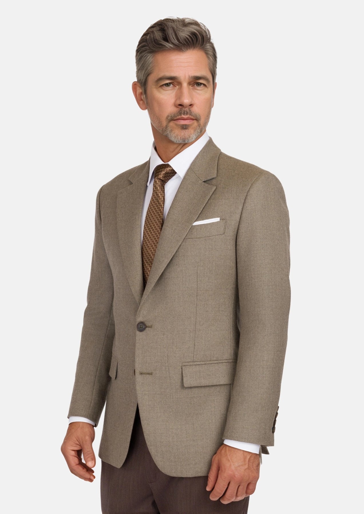 Astoria Brown Flannel Astor Jacket - SARTORO