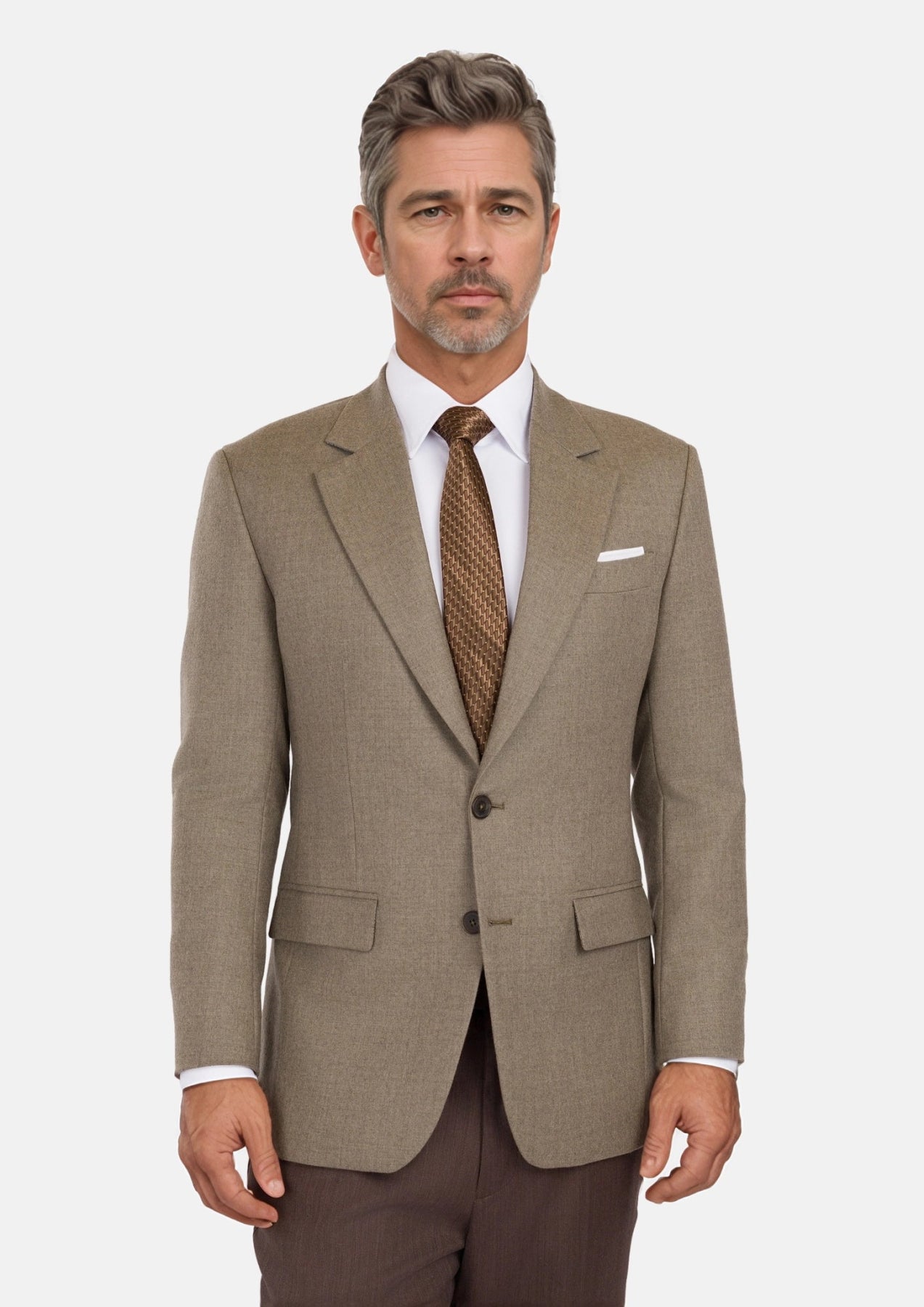 Astoria Brown Flannel Astor Jacket - SARTORO262