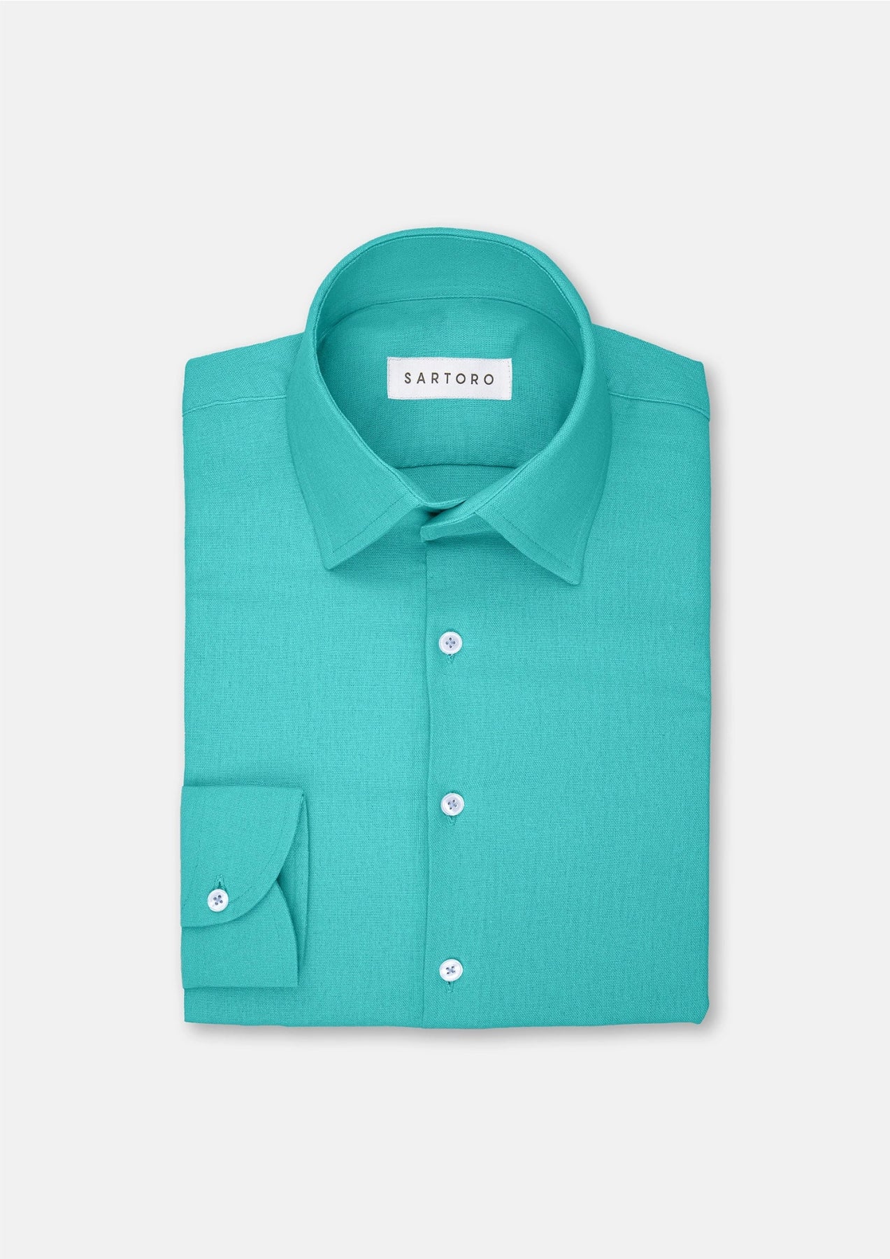 Atlantis Green Linen Shirt